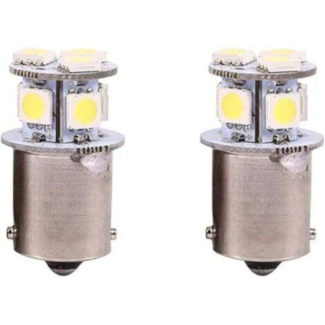 2pcs Blanc BA15S R5W 1156 5050 8SMD LED Feux de Frein à voiture Ampoules