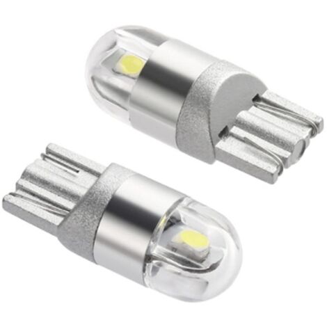 2Pcs Blanc T10 3030 2SMD LED Ampoules de Voiture Lampe Haut illuminum led feu de position Veilleuses led clignotant pour ampoule plaque led veilleuse moto