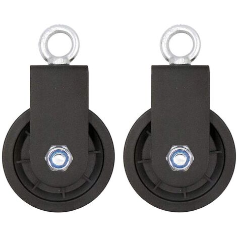 2pcs-bloc De Poulie Pivotante, Seul Poulie Bloc Avec Support De Montage En U Pivot Poulie De Levage Rouleau Roue Pour Cble Mtallique Cble Poulie M