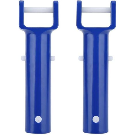 2Pcs Blue Pool Handle Spa Clip Pool Accessories Flexible Spa and Pool Vacuum Head