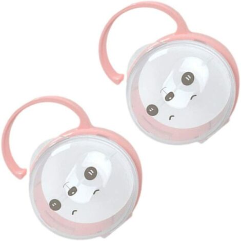 2pcs Boîte Sucette Étui de Rangement pour Sucette Tétine de Bébé Boîte à tétines pour bébé（Couleur aléatoire）