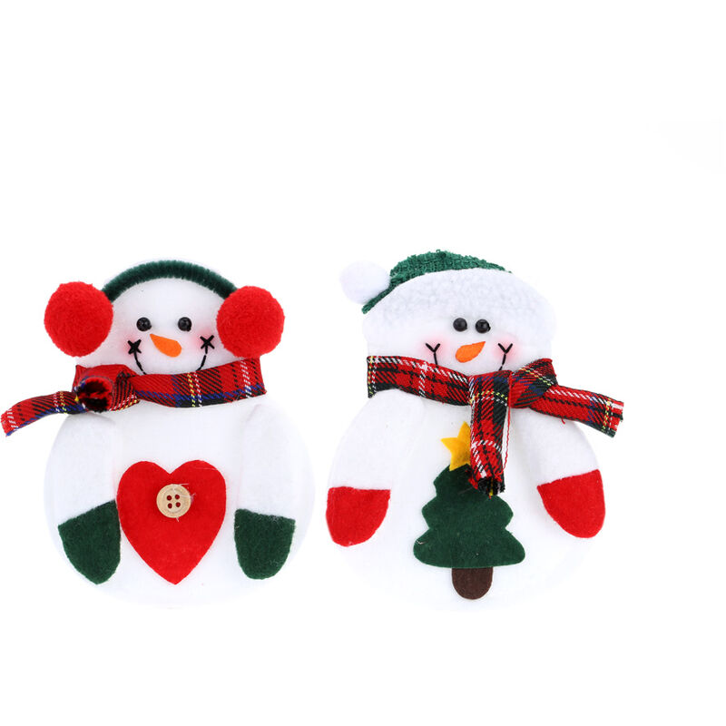 

Happyshopping - 2PCS Bolsillos de soporte de cubiertos de Navidad arbol de Papa Noel Decoraciones colgantes Suministros de Navidad Adornos de mesa