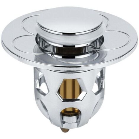 2pcs Bouchon Baignoire Universel, Bonde de Lavabo Pop-Up Bouchon de Vidange Universel Acier Inoxydable，argent，96.5cm