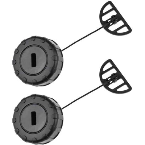 2Pcs Bouchon d'essence et Bouchon d'huile pour STIHL 017 018 MS170 MS180 Bouchon de Réservoir de Trononneuse -Noir