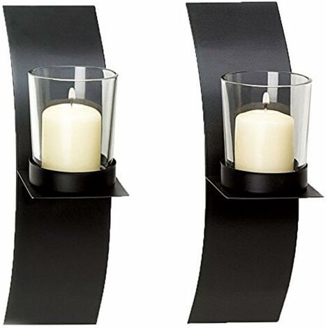 2pcs Bougeoir Murale Support de Bougie Ornement Décoration Maison Jardin Veranada Salon - Motif 3, 20.5x6cm,AAFGVC