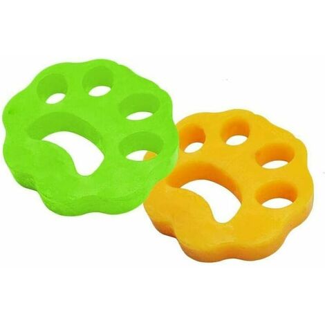 2Pcs Boule Anti Poil Attrape Poils Animaux Boule De Lavage Nettoyage Outil Pour Machine à Laver,STAR.L