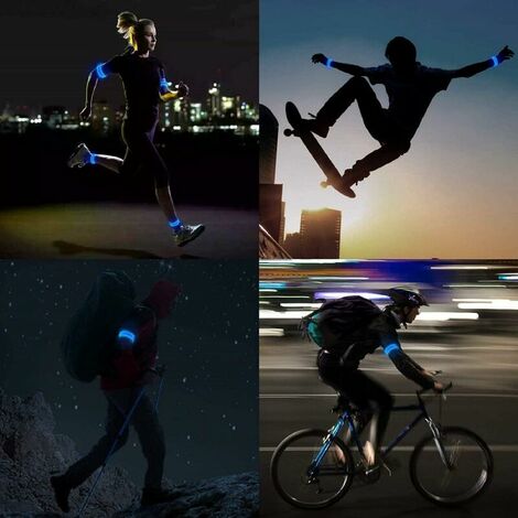 Runners Running Light, équipement de course réfléchissant, brassard LED  rechargeable pour le jogging, la marche, le camping, les sports de plein  air (lot de 2) Vert 