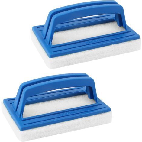 2pcs Brosse Éponge Ligne d'eau, Brosse De Nettoyage De Piscine Brosse De Piscine en Plastique Brosse Ligne d’Eau Piscine pour Nettoyer Piscine Spa Baignoires Murs (14.5 7cm)