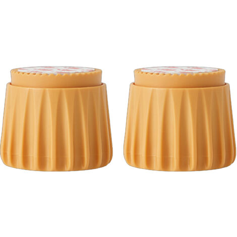 2Pcs Butée de Lit Murale Anti-Choc ABS Rotative Insonorisée pour Fixation du Lit Jaune