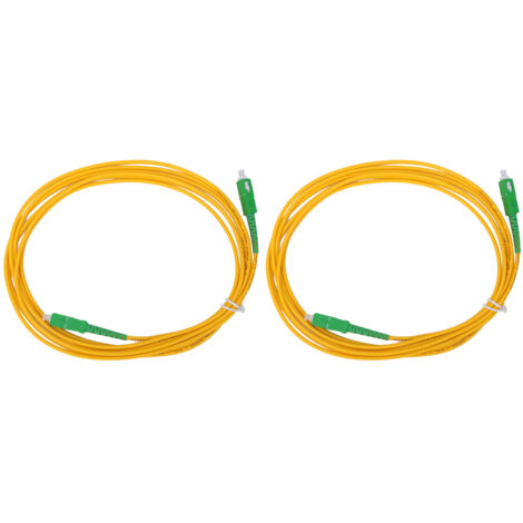 2PCS Câble de Raccordement Fibre Optique Monomode SC/APC, 3 mètres, G652D OS2, Simplex