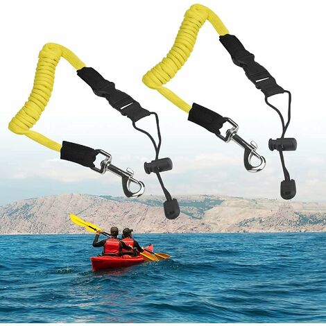 Kayak élastique Canoë de bateau   de planche de pagaie Laisse de pêche 