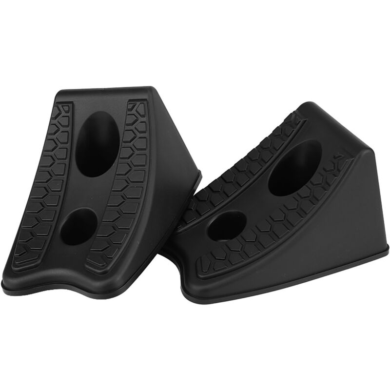 Rapanda - 2pcs Car Antislip Block Plastic Car Tyre Slip Stopper Wheel Alignment Block