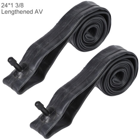 2PCS Chambre à Air Butyl pour Vélo 24x1 3/8, Tubes Intérieurs Renforcés pour Bicyclette