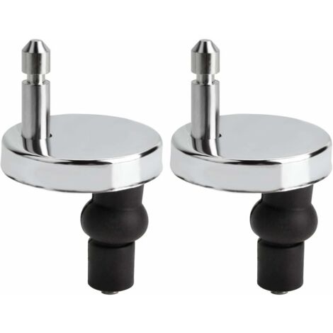 2Pcs Charnière Abattant WC 50mm Universel Remplacement/rechange, Convient aux tous abattants Montage rapide