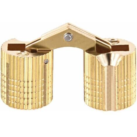 2pcs Charnière Cylindrique Charnière Invisible Porte Placard Armoire 12mm angle ouvrir 180°