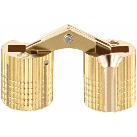 2pcs Charnière Cylindrique Charnière Invisible Porte Placard Armoire 12mm angle ouvrir 180°-LIAIKI