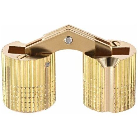2pcs Charnière Cylindrique Charnière Invisible Porte Placard Armoire Meuble 14mm angle ouverture 180°