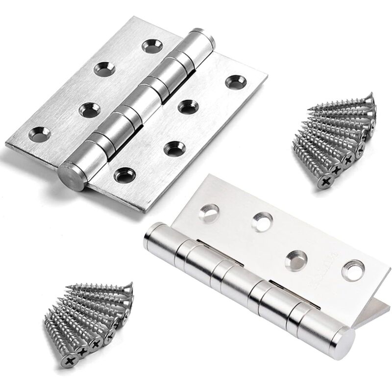 2Pcs Charniere Porte Lourde, Exterieur Charnière Inox,Paumelles Charniere Porte Bois Charnières Acier Inoxydable Connecteurs Maison Pour Maison