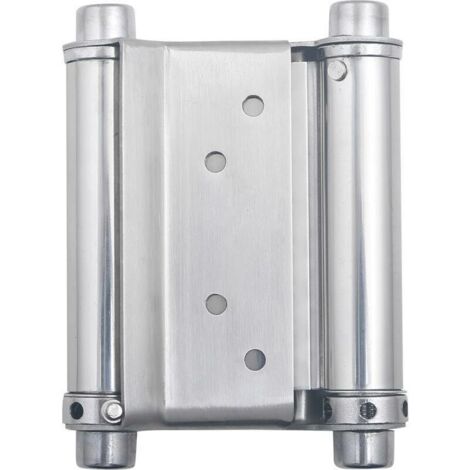 2Pcs Charnières À Ressort Double Action en Acier Inox Charnières de Porte de Saloon Gond Porte Battante, Capacité de Charge Jusqu'à 15 Kg