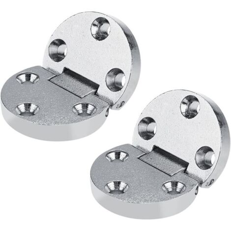 2pcs Charnières à Volet en Alliage en Zinc, Charnières de Table Pliante Robustes Hinges D'armoire Auto-support pour Semi-cercle et Table Ovale, Table Flip  Pliage de