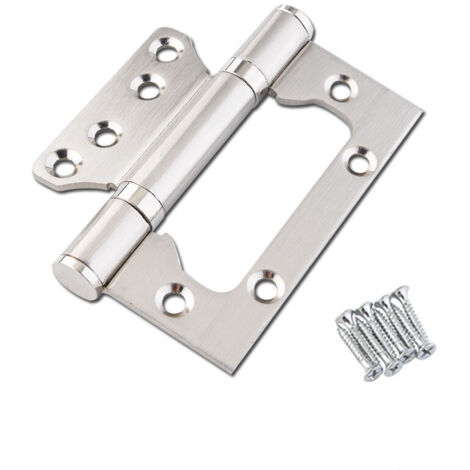 2pcs Charnières inox, charnières à billes, charnières silencieuses, charnières de porte mère-enfant pour meuble déco, chambre à coucher, quincaillerie de porte en bois, charnières de porte