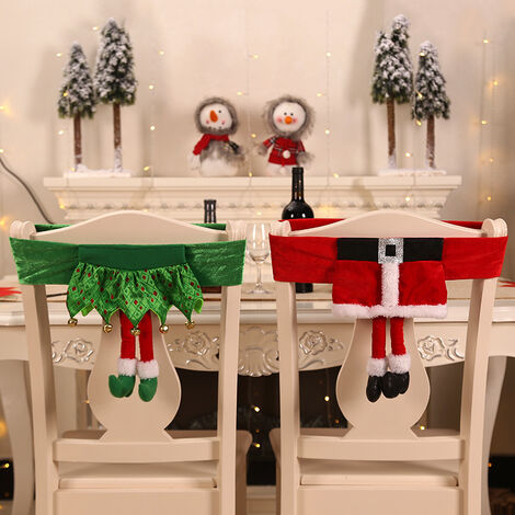 Christmas Dining Chair Cover Snowflake Party Favors Slipcover Hotel