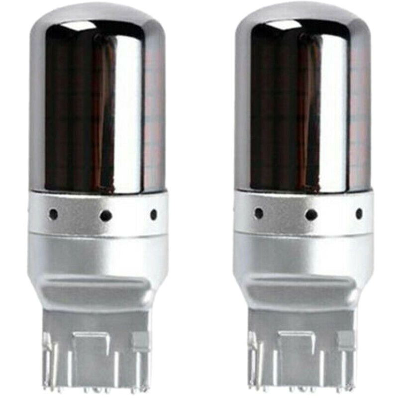 Image of Tlily - 2Pcs Chrome 7440 T20 144SMD Amber Canbus Fehlerfreie LED-Lampe Blinker