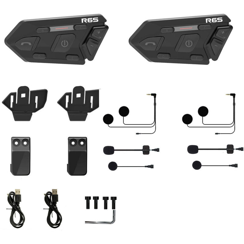 Casco Moto Bt Auricolare Citofono Con Radio Fm Casco Impermeabile