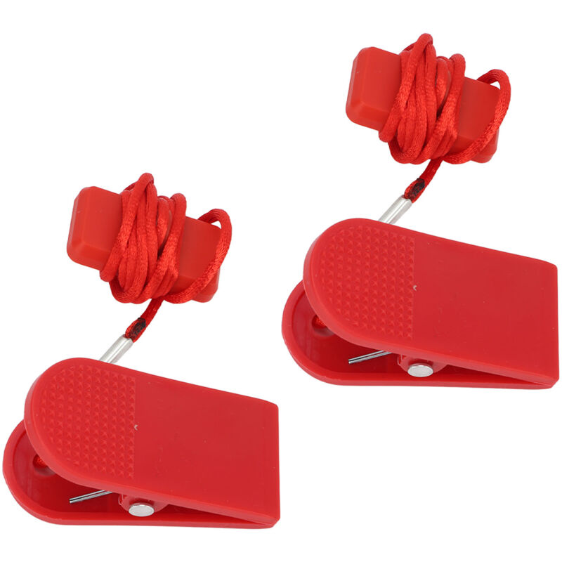 2pcs Clé de sécurité pour tapis de course Interrupteur magnétique de sécurité Fitness 20x35mm/0.8x1.4in
