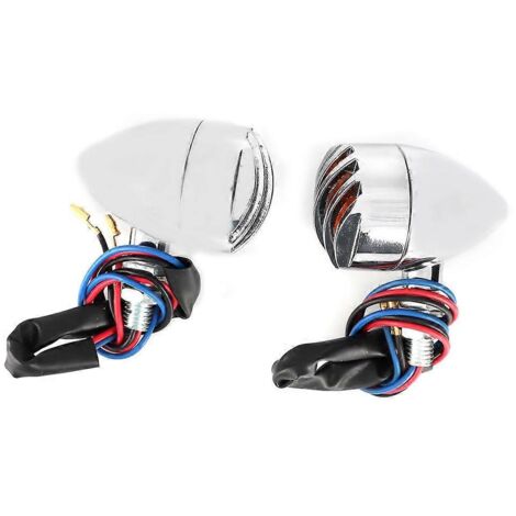 2Pcs clignotants moto 12V 5W, feux indicateurs universels avant arrière, ampoules jaunes électroplaquées pour customisation