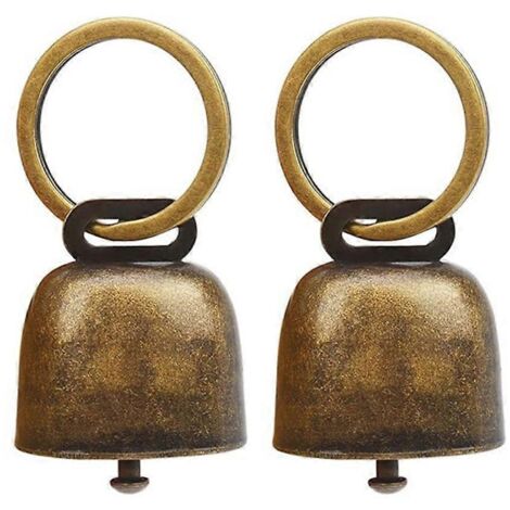 2pcs cloches pour collier chien en cuivre, clochettes suspendues pour animaux, pendentifs décoratifs pour collier chat et chien, accessoires sonores élégants.