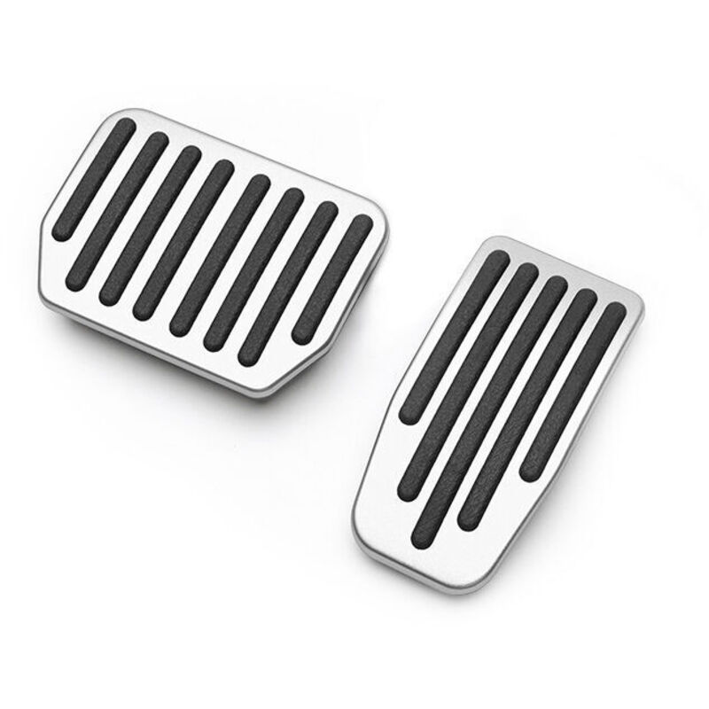 Odipie - 2pcs Clutch Pedal Pads, Car Pedals, Universal Car Anti-Slip Pedals, Universal Car Non-Slip Auto Gas Brake Pedal(Silver)