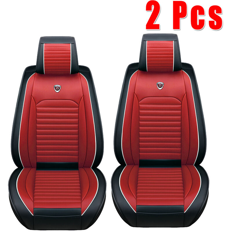 

2pcs Coche Sedan Camión Asiento delantero Fundas Cojín Cojín Silla Estera PU Cuero transpirable