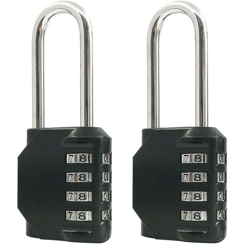 Briday - 2PCS Combination Locking Numbers Padlocks National Security Padlock 4 Digit Locks with 6.5cm Long Shackle for Door Storage Space Locker