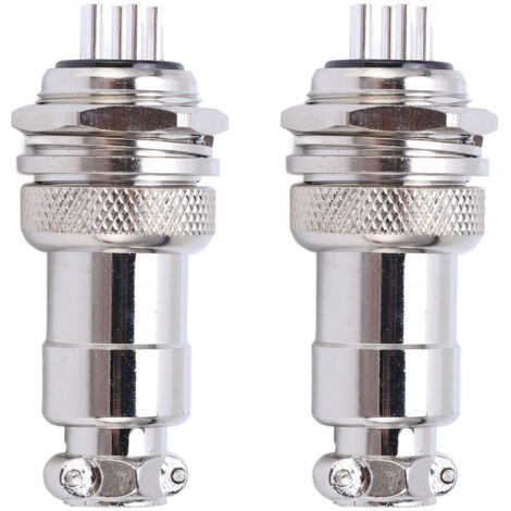 2PCS Connecteur Aviation Mâle-Femelle 6 Pôles 20mm 250V AC/DC en Alliage de Zinc