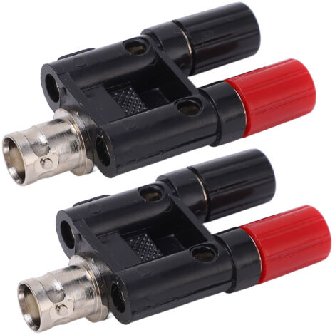 2pcs Connecteur BNC Femelle vers Doubles Bornes Banane 4mm, Adaptateur Séparateur RF Coaxial
