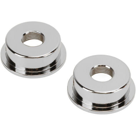 2PCS Connecteur Jack 6.35mm pour Guitare, Prise Jack Métal Argenté avec Écrous de Serrage