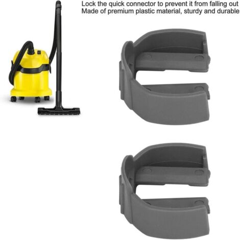 2Pcs Connecteurs Rapides de Clip C, Clip C de Remplacement de Déclencheur de Nettoyeur Haute Pression pour Karcher K2 K3 K7 Déclencheur de Nettoyeur Haute Pression de Voiture(Gris)