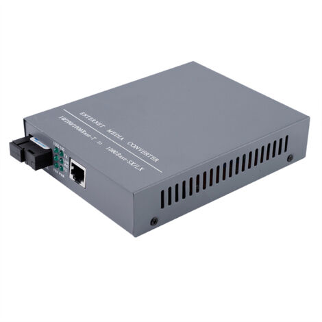 2PCS Convertisseur Fibre Optique Gigabit SC 10/100/1000M Alimentation Large 100-250V