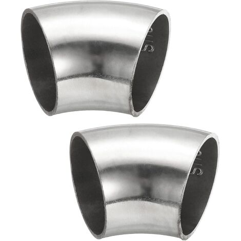 2pcs Coude À 45 Degrés Mandrin, 76mm OD Acier D'échappement Raccord De Tuyauterie 304 Inoxydable pour Exhaust Pipe Stair Handrail HVAC - 30 mm