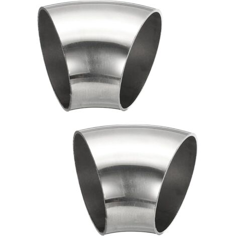 2pcs Coude À 45 Degrés Mandrin, 76mm OD Acier D'échappement Raccord De Tuyauterie 304 Inoxydable pour Exhaust Pipe Stair Handrail HVAC - 51 mm