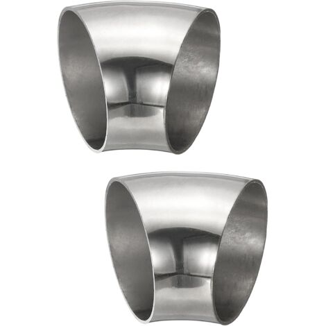 2pcs Coude À 45 Degrés Mandrin, 76mm OD Acier D'échappement Raccord De Tuyauterie 304 Inoxydable pour Exhaust Pipe Stair Handrail HVAC - 54 mm