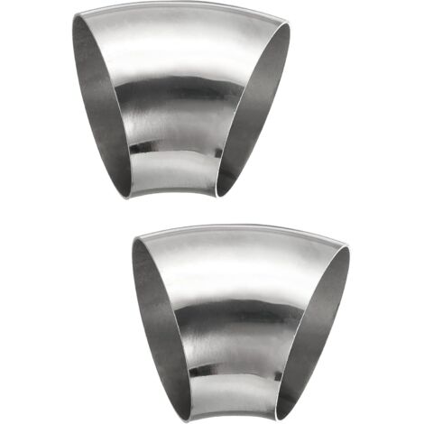 2pcs Coude À 45 Degrés Mandrin, 76mm OD Acier D'échappement Raccord De Tuyauterie 304 Inoxydable pour Exhaust Pipe Stair Handrail HVAC -