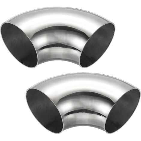 2pcs Coude À 90 Degrés Mandriné, 60mm OD En Acier Pour Échappement Raccord De Tuyauterie Inoxydable 304 Main Courante Escalier HVAC - 70 mm