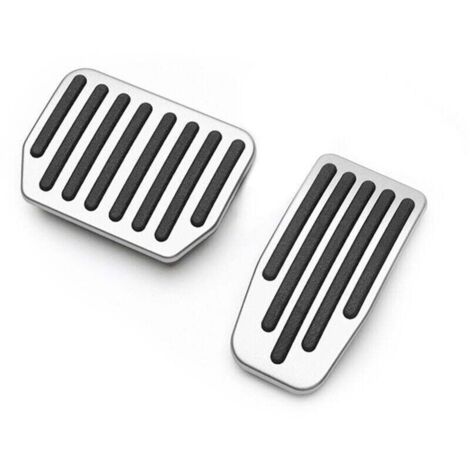 2pcs Coussinets de Pédale D'Embrayage, Pédales de Voiture, Pédales Antidérapantes Universelles de Voiture, Voiture Universelle Pédale Frein a Essence Automatique Antidérapante(Argent)