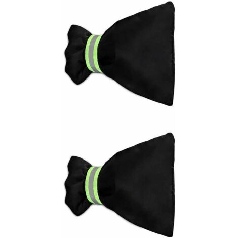 2PCs Couvercle Antigel pour Robinet, 15 21 cm Housse de Robinet Extérieur Housse De Protection Robinet pour la Protection Contre Le Gel en Hiver,Avec Bande Réfléchissante,Imperméable et épaisse-Noir
