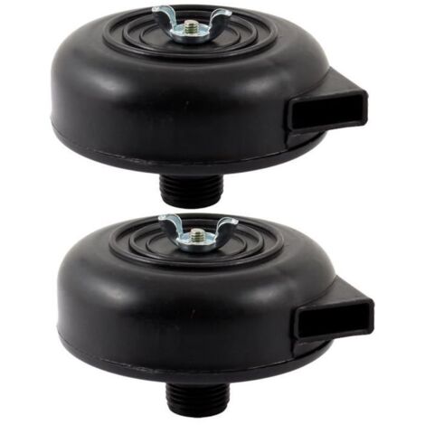 2Pcs couvercles 20mm filtre d᾽échappement silence pour compresseur à air Noir