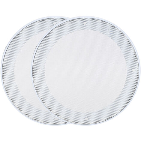 2PCS Couverture de Protection en Maille 5 Pouces pour Haut-Parleur, Grille Acoustique Décorative (Blanc)