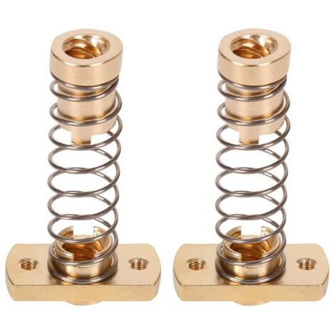 2Pcs CR10 Z Axis T8 Anti-Backlash Brass Spring Nut Eliminate Gap for 3D Printer Upgrade Ender 3 Ender 3s Ender 3 Pro V2 CR-10 Tornado 8mm Acme Threaded Rod