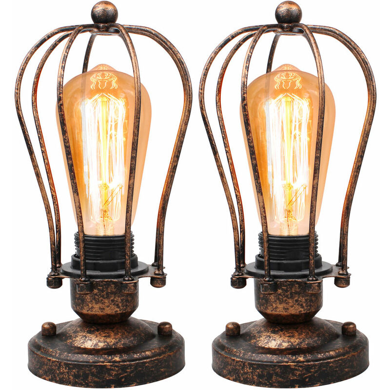 2PCS Creative Retro Ceiling Light Vintage Metal Rust Chandelier Industrial Ceiling Lamp for Bedroom Cafe Bar